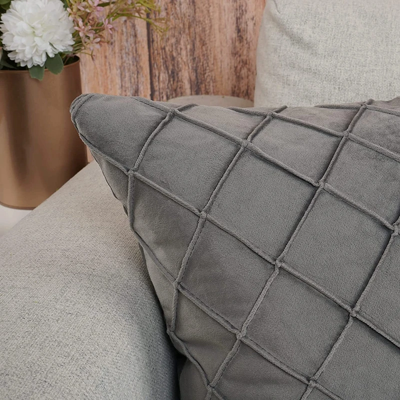 Inyahome مجموعة من 2 30x50 سنتيمتر 45x45 سنتيمتر 50x50 سنتيمتر المخملية وسادة تغطي الزخرفية مربع المخدة لينة الصلبة الماس وسادة حالات