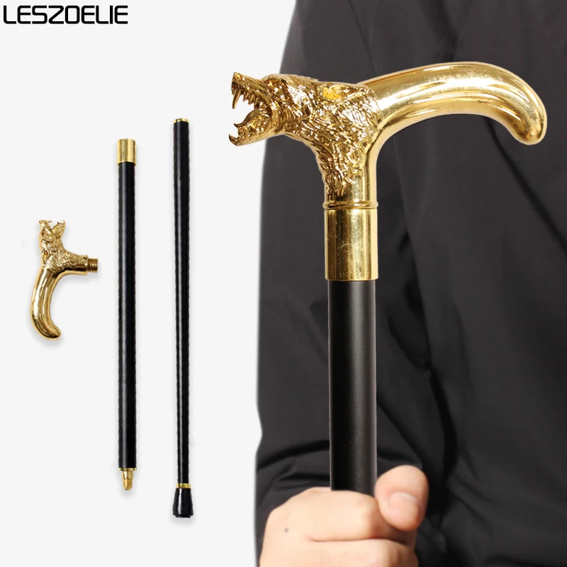 91cm-gold-wolf-head-handle-men's-luxury-walking-stick-fashion-decorative-hand-cane-elegant-vintage-stick-for-women