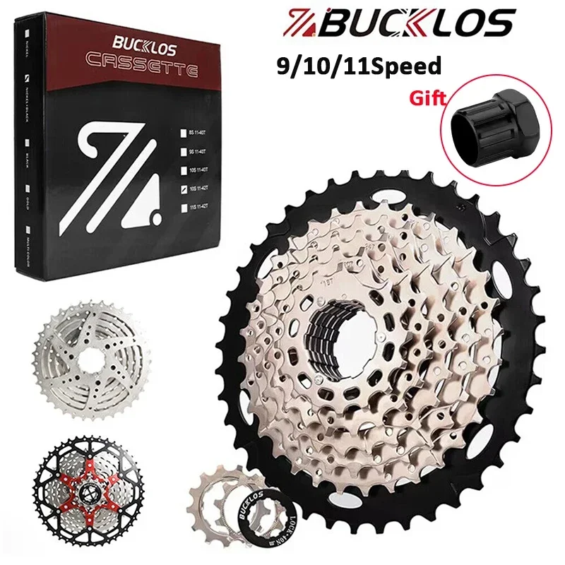 

BUCKLOS Bike Cassette 11 Speed 9V 10V 11V Mtb Road Bicycle Cassette 11-28/34/36/40/46/50T Freewheel for Shimano HG 10S Cassette