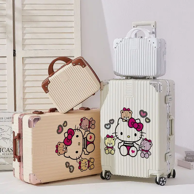 Hello Kitty Anime Kawaii Sanrio Luggage Combination Box Cute Kt Cat Cartoon Trave Storage Clothes Case Lovely Gifts for Girls