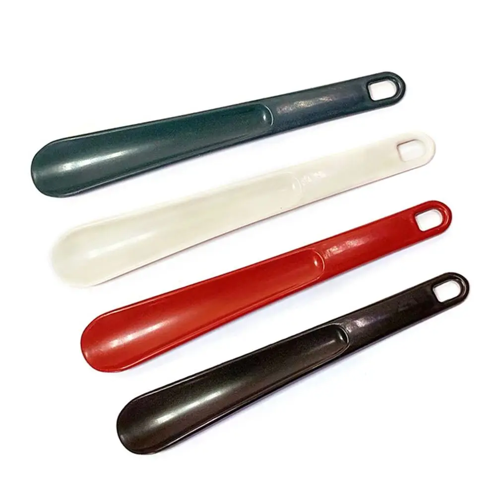 New Plastic Shoe Horns Spoon Shape Portable Shoe Lifter Short Handle Shoe Threading
