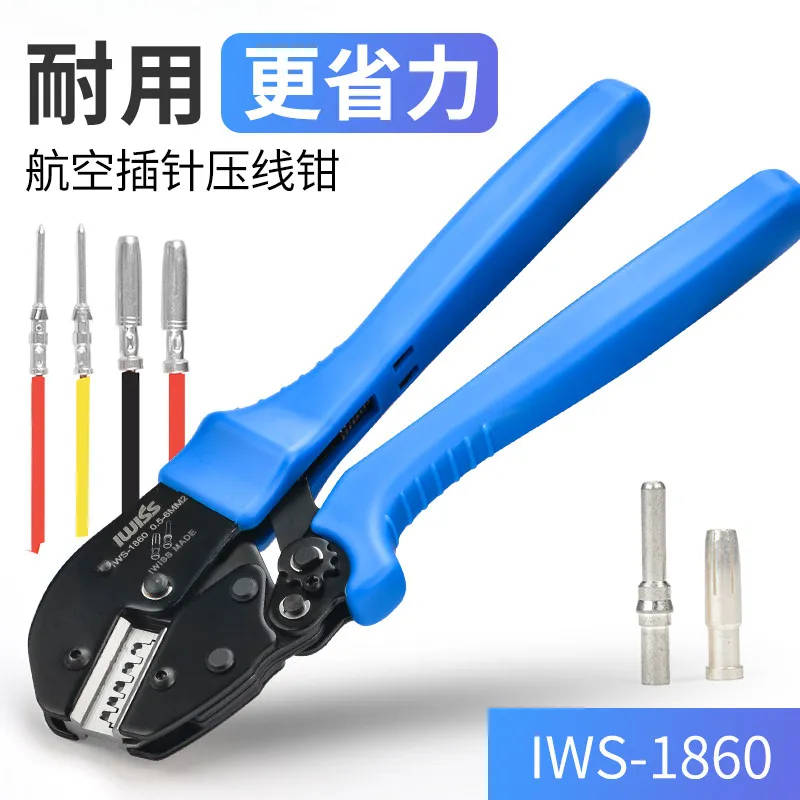 Crimping Pliers, Cold Crimp Terminal Tool for Aviation Pins, Heavy Duty Connector, 10A 16A Contact Crimper