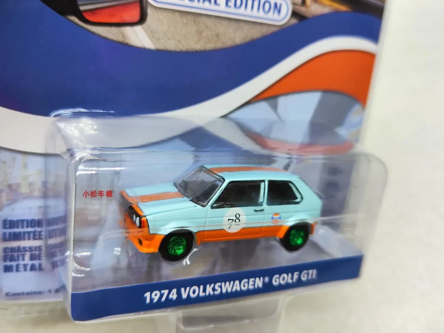 1:64  1974 Volkswagen Golf GTI wide body # 78 green machine  Diecast Metal Alloy Model Car Toys For  Gift Collection