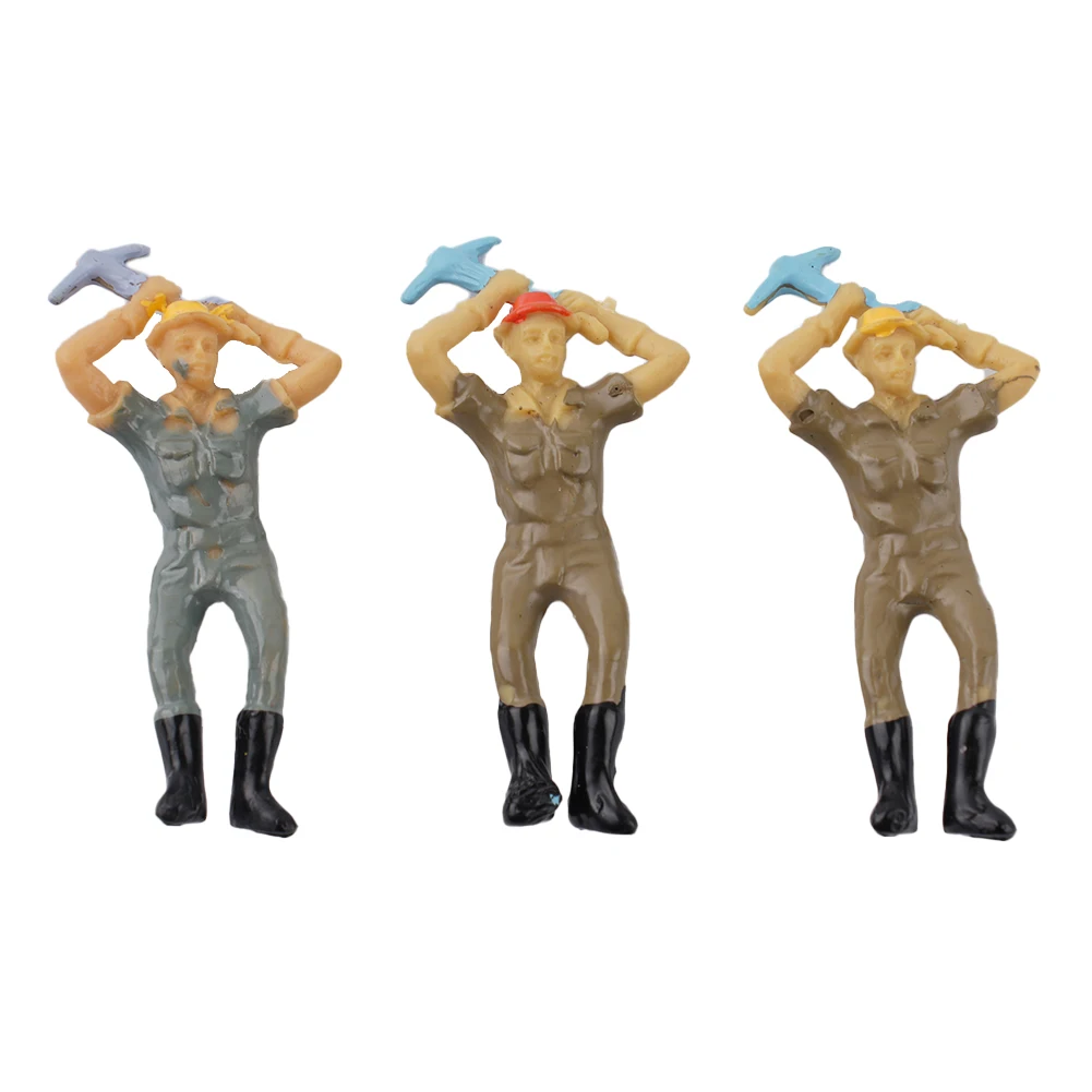 12pcs/lot 1:48 O Scale Model Railway Worker Toys Miniature Figures Architectural Train Landscape People Layout