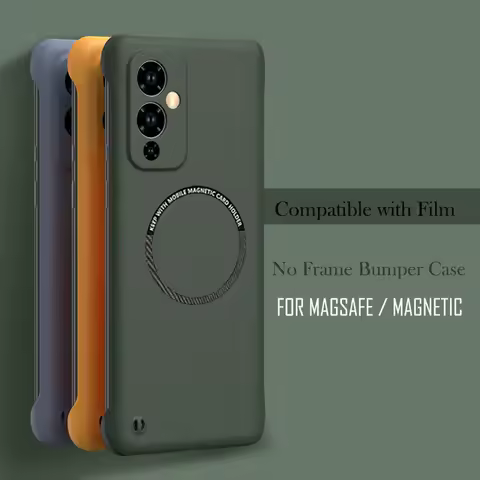 Magnetic Frameless Hard PC Phone Case For XIAOMI Mi 13 12 12T 11 Lite 10 9 9T 10T 11T Poco F3 F4 F5 Pro Magsafe Matte Thin Cover