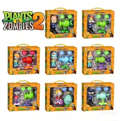 New Plants vs. Zombies 2 Pea shooter Electric Peashooter Security Zombie Toy 8 Styles Game Figures Soft Silicone Model Boy Gifts