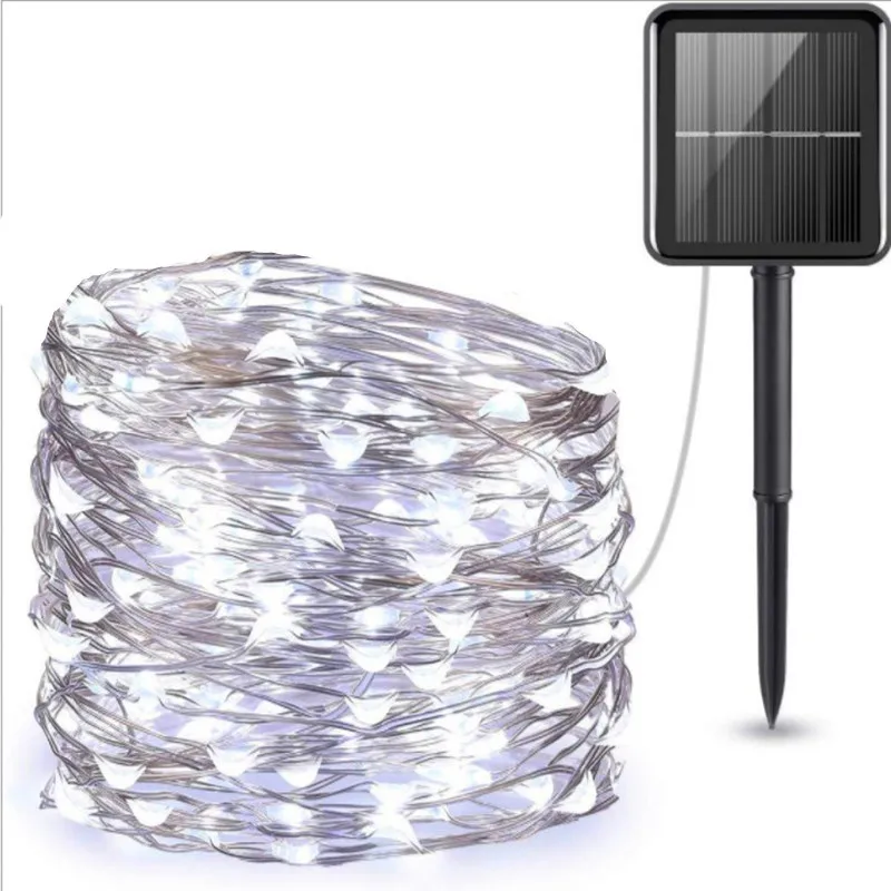 20m/10m/5m Solar Led Luz Ao Ar Livre Solar String Luzes Fada Luzes Decorações de Natal para Home Street Garland Cortina Luz