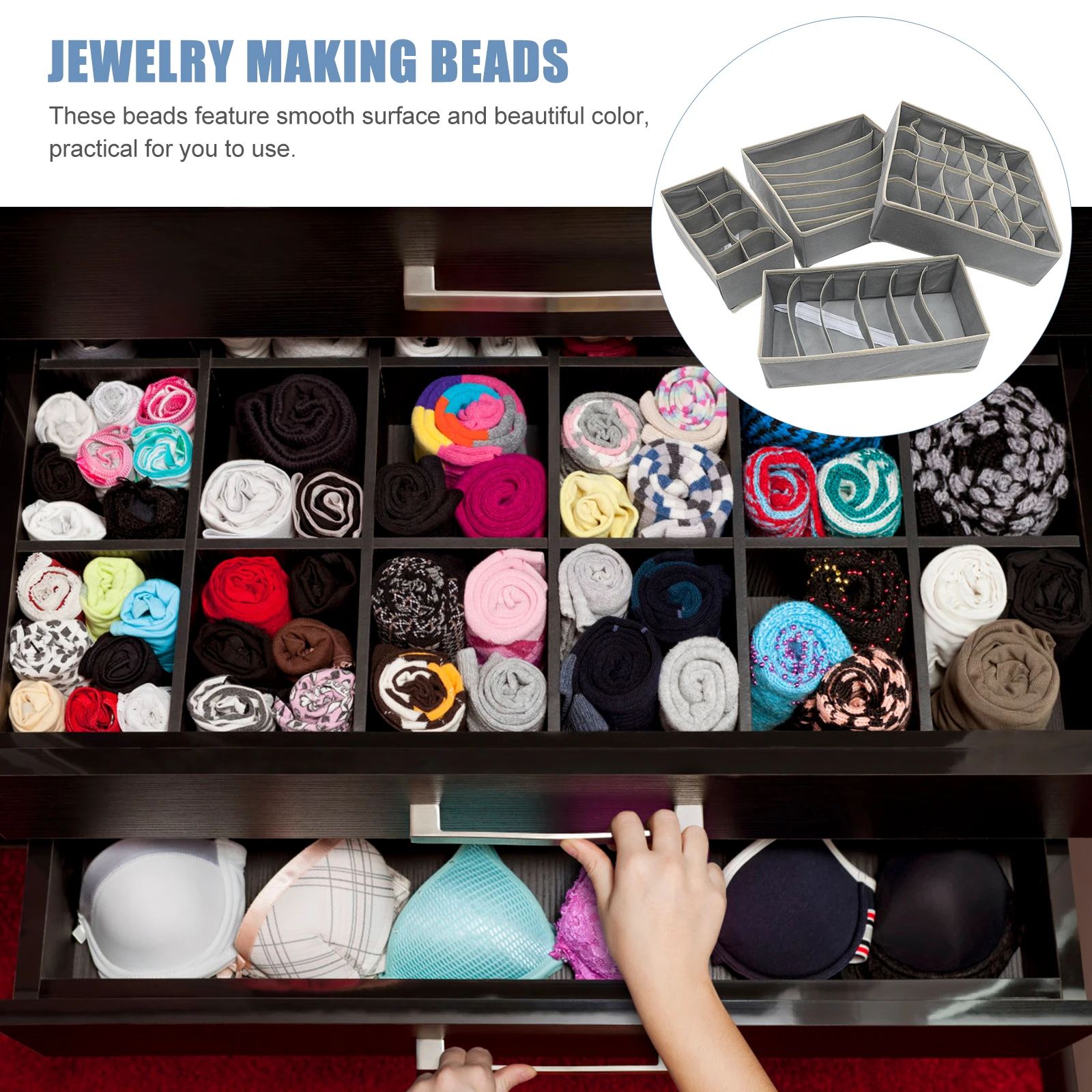 

Four Piece Sock Drawer ganizer Storage Underwear Drawer ganizer Set Compartment Home Tidy Wardrobe Baby Room