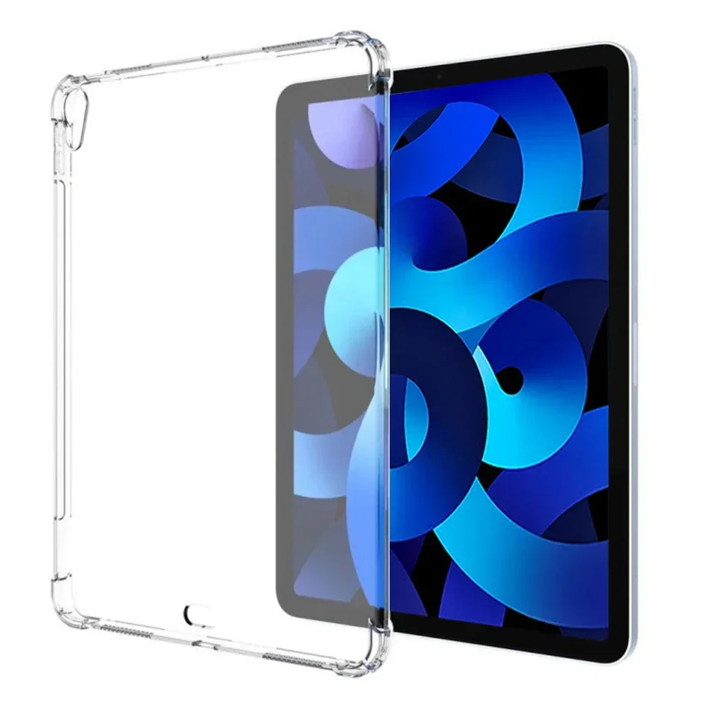 Para iPad Air 5 10,9 2022 funda de silicona TPU transparente delgada para iPad Air 5ta generación A2589 A2591 funda de silicona suave