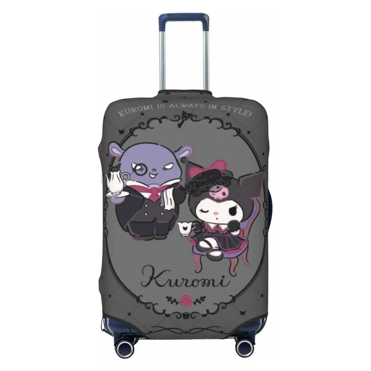 

Модный чехол для багажа Kawaii Kuromi на заказ, модный защитный чехол для дорожного чемодана с героями мультфильмов для 18-32 дюймов