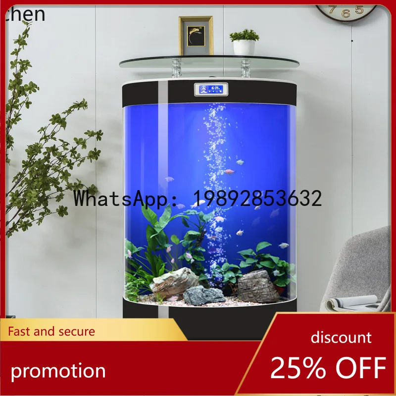 DSA  Tank for Living Room Home Use Medium to Large Floor-Standing No Water Change Needed Ornamental Fish Aquarium