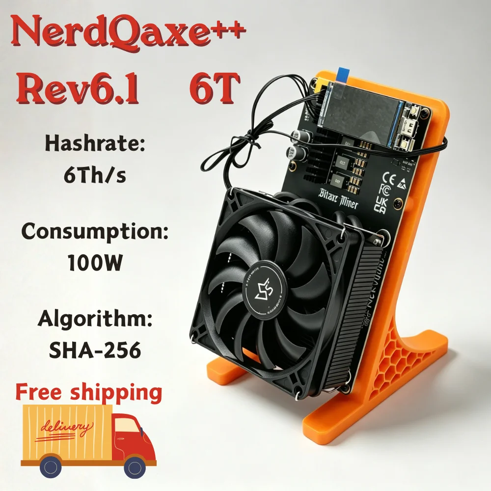 

Bitaxe NerdQaxe++ Rev6.1 Bitcoin Miner 6Th/s 100W High Efficiency Open Source ASIC Mining Device With WiFi