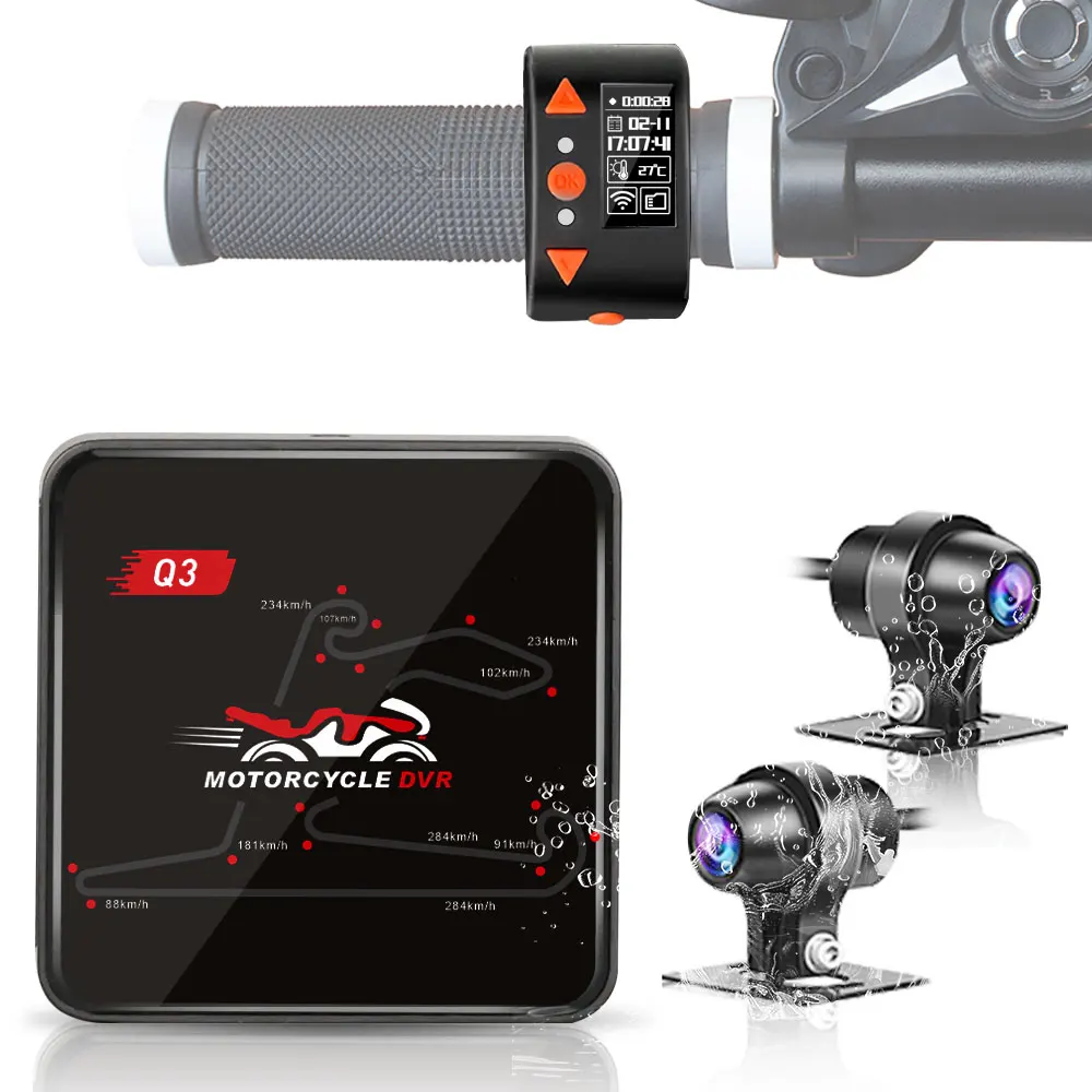 VSYS 5G WIFI  Motorcycle Camera Dual 1080P Dual-lens high-definition waterproof