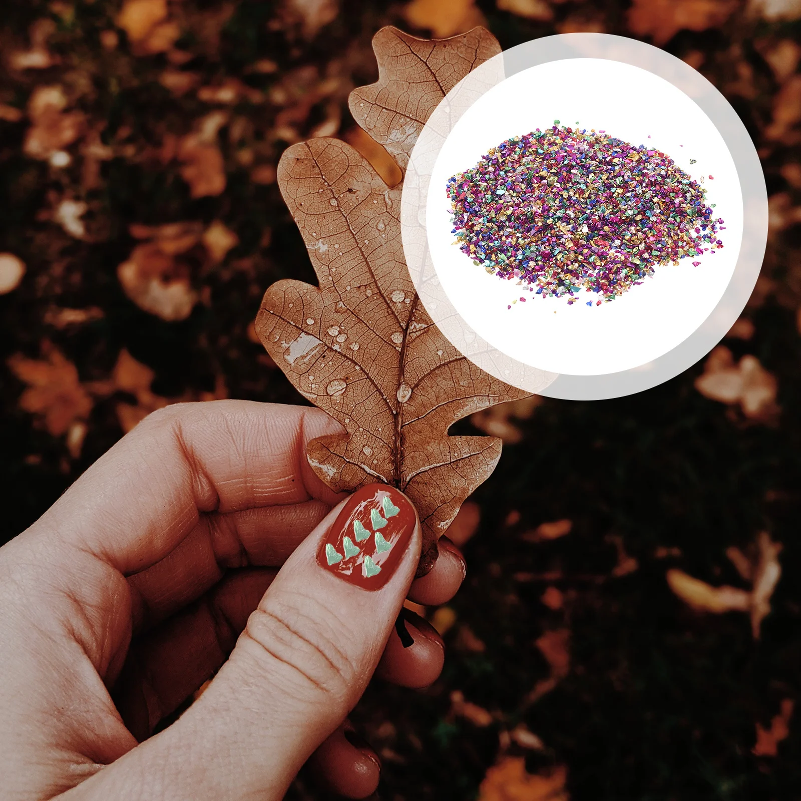 

DIY Nail Art Crushed Glass Irregular Glass Epoxy Fillers Phone Decor Craft Supplies Vibrant Colors Durable Material