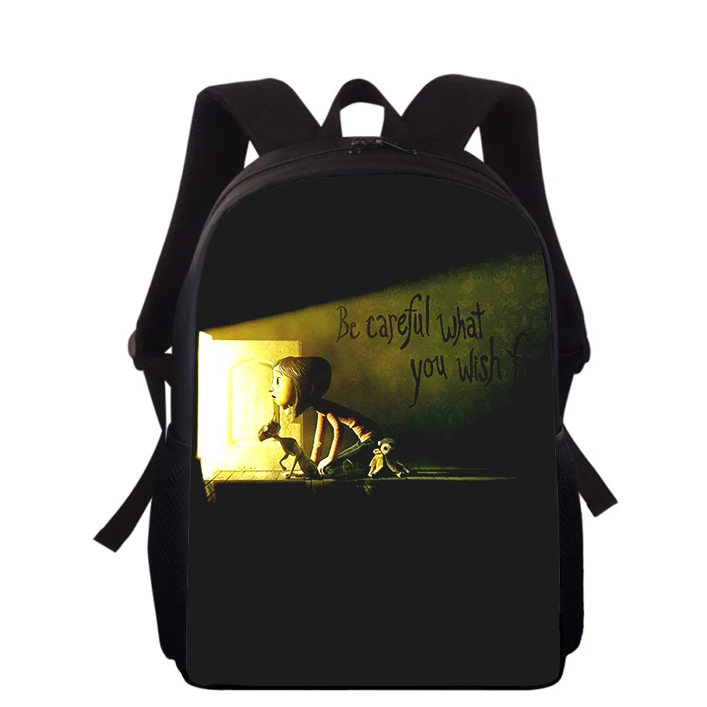 Coraline The SecExamen Door-Sac à Dos pour Enfants, Sacs d'École Primaire pour Garçons et Bol, Sacs de Livre d'École pour Étudiants, Impression 3D, 15 po