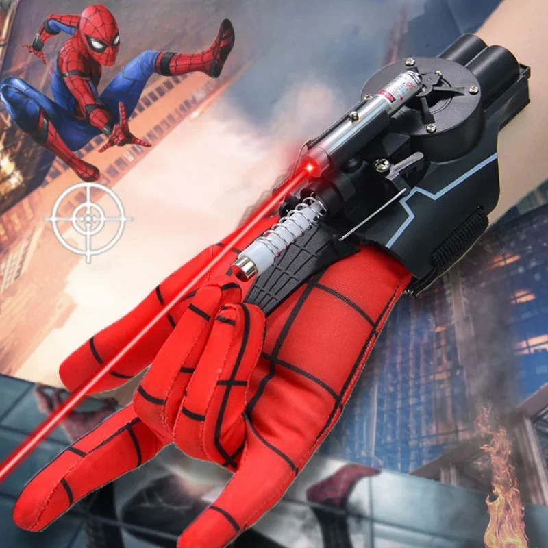 Spiderman Web Shooters Spider Man Wrist Automatic Launcher Upgraded Version Peter Parker Cosplay Gadgets Set Gift Toys