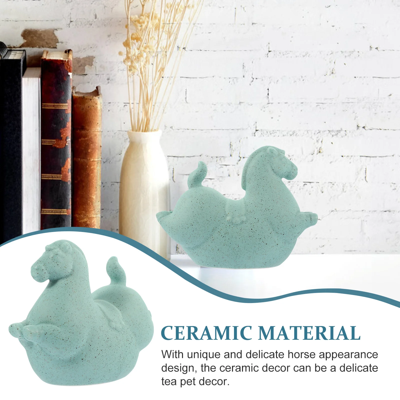 

Ceramic Horse Statue Animal Figurine Craft Ornament Small Sculptures Statues Tabletop Decor Decorations