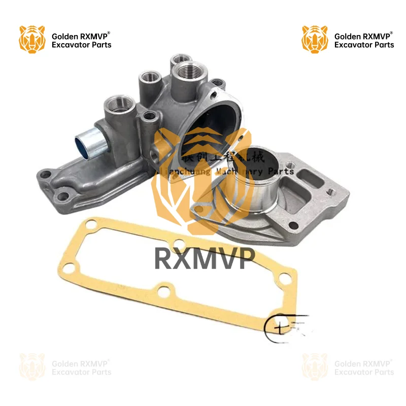 For Hitachi ZAX200 210 230 240 Thermostat Upper and Lower Seats Isuzu 6BG1 Thermostat Cover Excavator Accessories