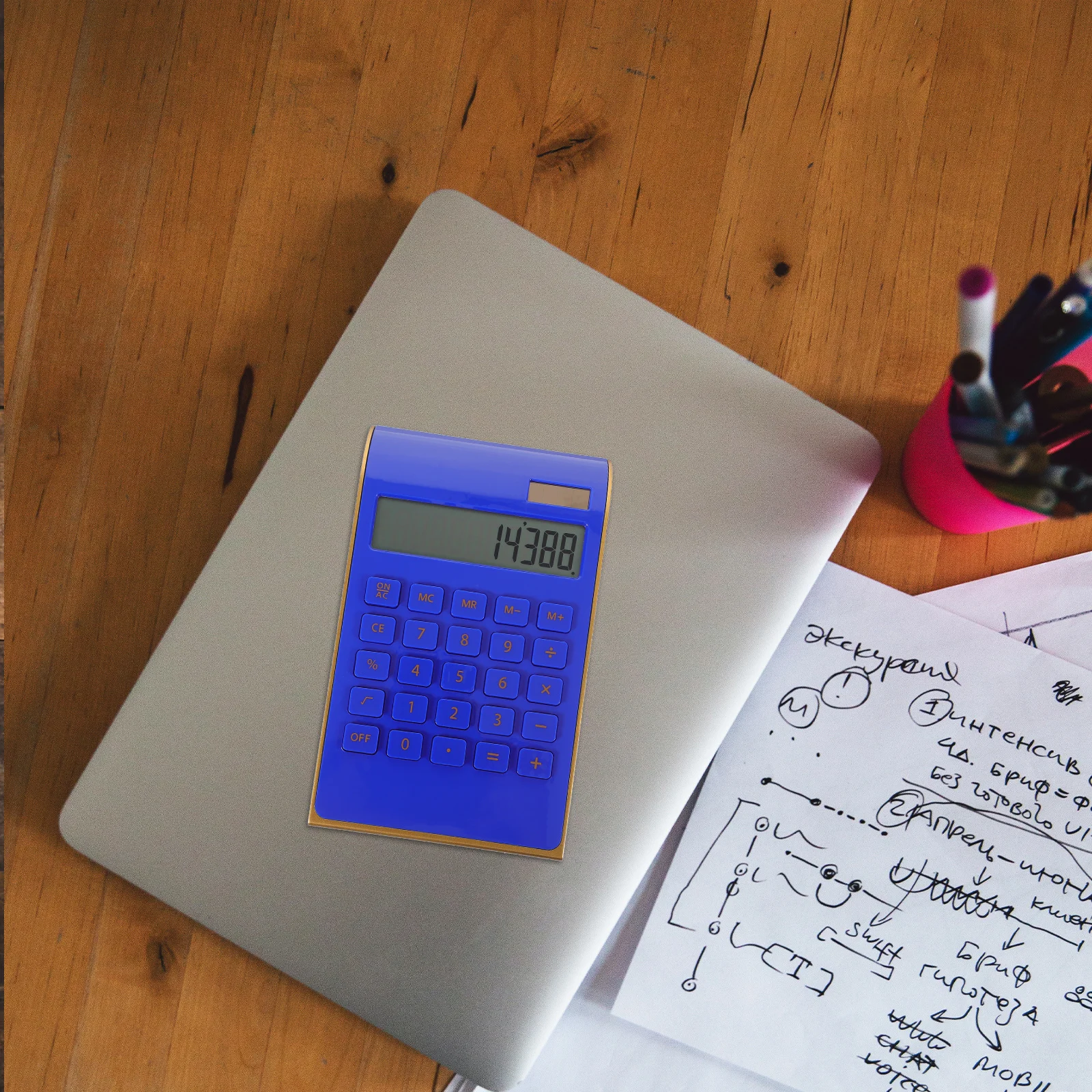 

Portable Small Candy Color Calculator Lightweight Comfortable Touch School Office Student Calculator Tool Calculators