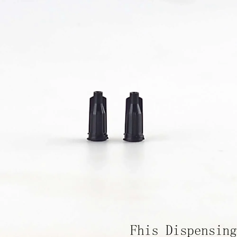 حزمة مكونة من 12000 نصيحة لحقنة توزيع الغراء ذات الغطاء الأسود لتطبيق لاصق دقيق #3