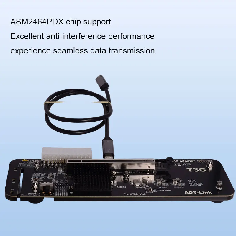 UT3G Laptop Graphics Card External To USB 4 PCIe 4.0x4 Docking Station Compatible for Thunderbolt 3 Laptop/lTX STX Motherboard