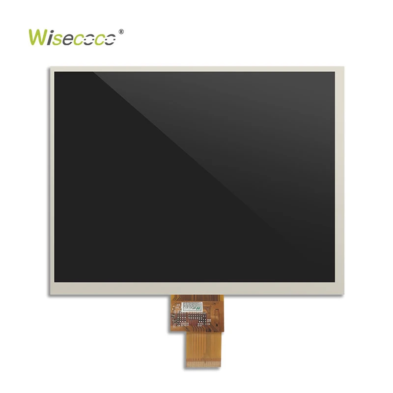 Wisecoco 8 Inch LCD Display 1024*768 HMI Smart LVDS 16.7M Colors Landscape Type IPS TFT LCD Screen for Vending Machine Hmi