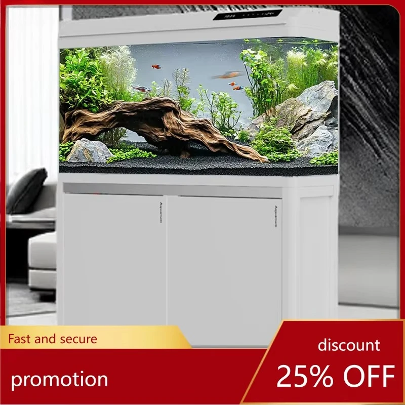 fish tank medium bottom filter gold household upper filter glass ecological large fish tank living room aquarium