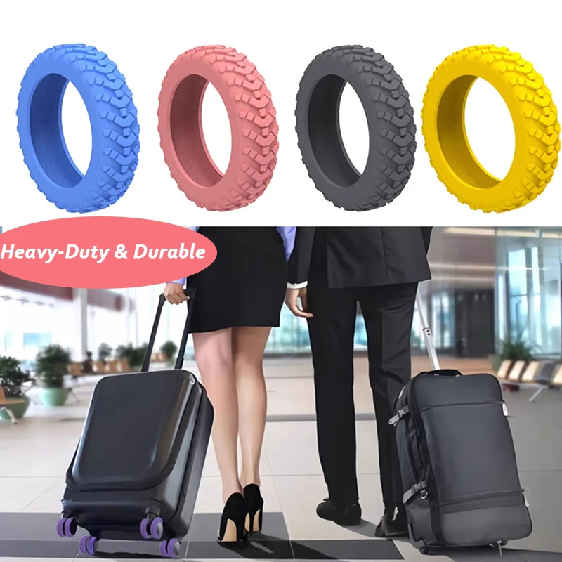 

8Pcs Luggage Cover Protector Suitcase Wheel Cover Silicone Casters Reduce Noise Luggage Wheel Cover Protector