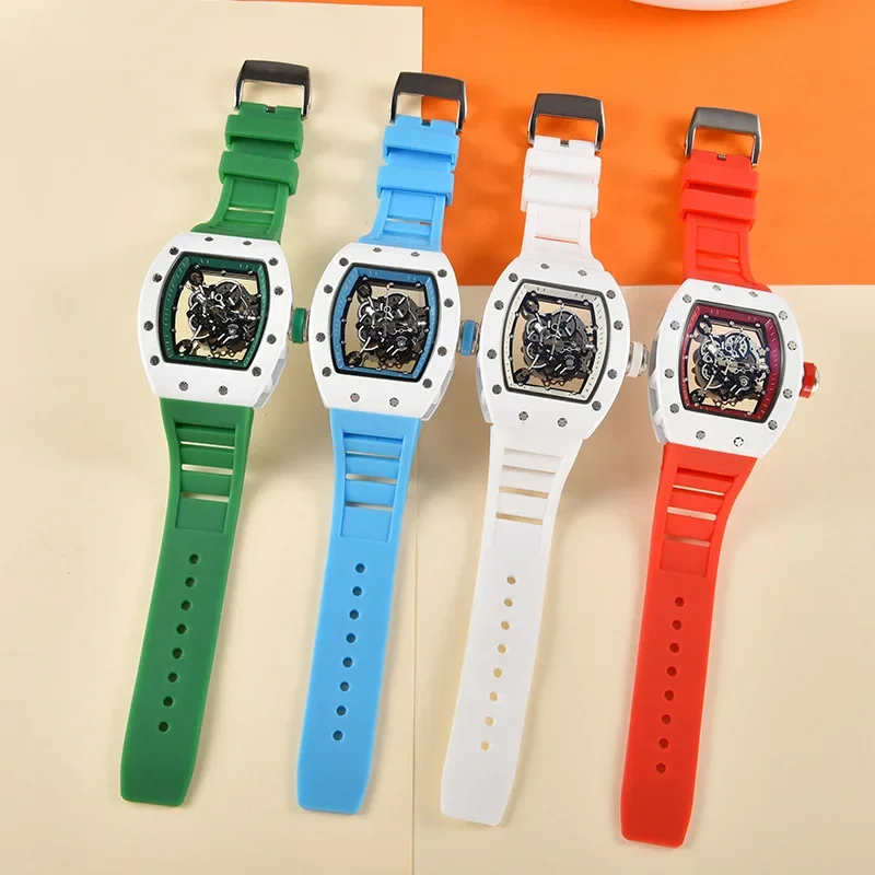 Luxury Quartz Men’s Wristwatch Hollow Skeleton Automatic Male Watch 2025 New Fashion Trend Waterproof Male Mechanical Watches