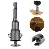 Natural color 65mm slotted socket hexagonal handle electric screwdriver wrench black butterfly hole socket wrench tool 4