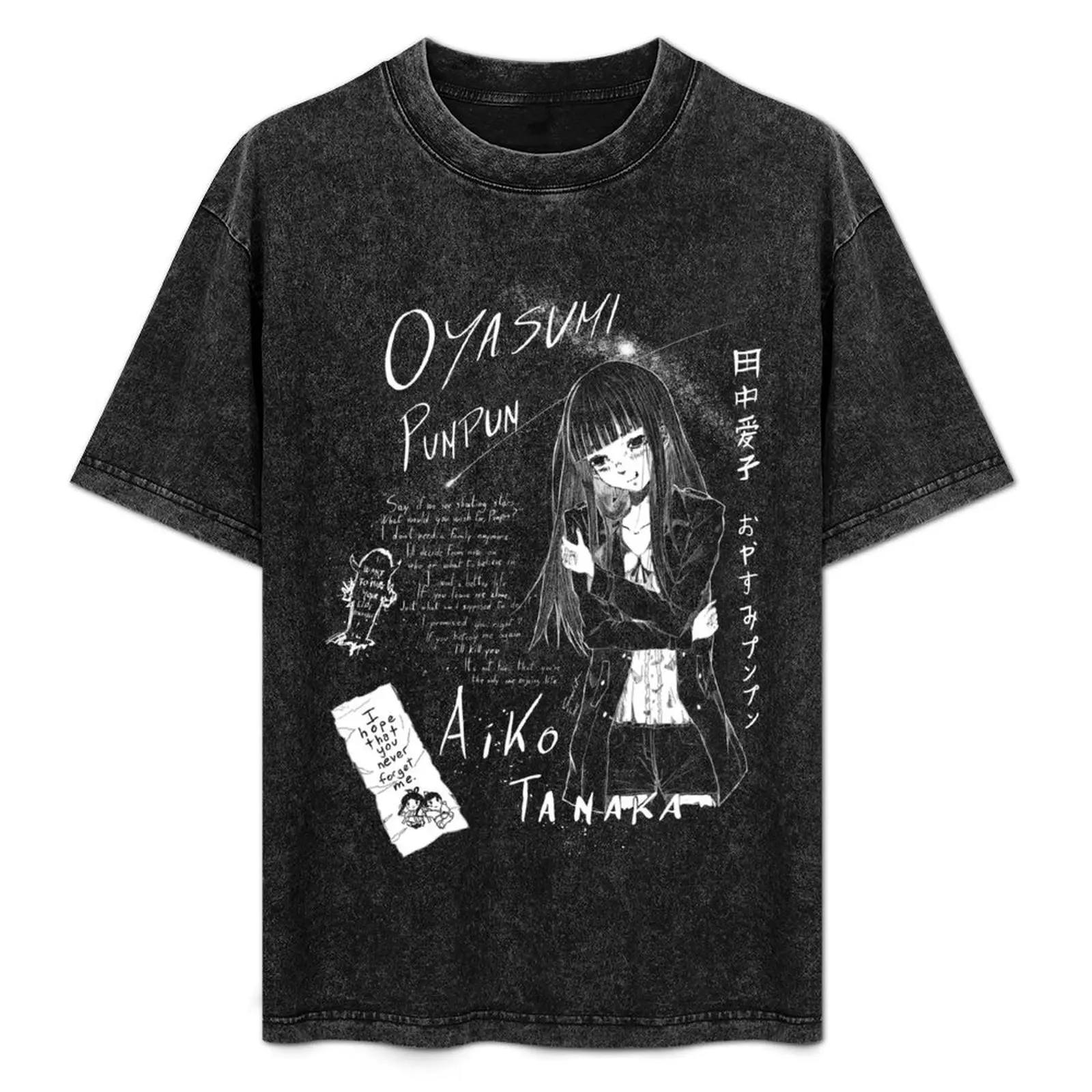 Oyasumi Punpun Fanart- Aiko Tanaka Black Goodnight Punpun Inio Asano Camiseta de entrenamiento de manga corta de secado rápido
