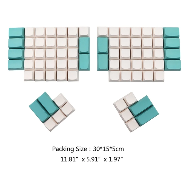 76-key XDA PBT Blank Ergodox Key Caps, Unique No Engraving Mechanical Keyboard