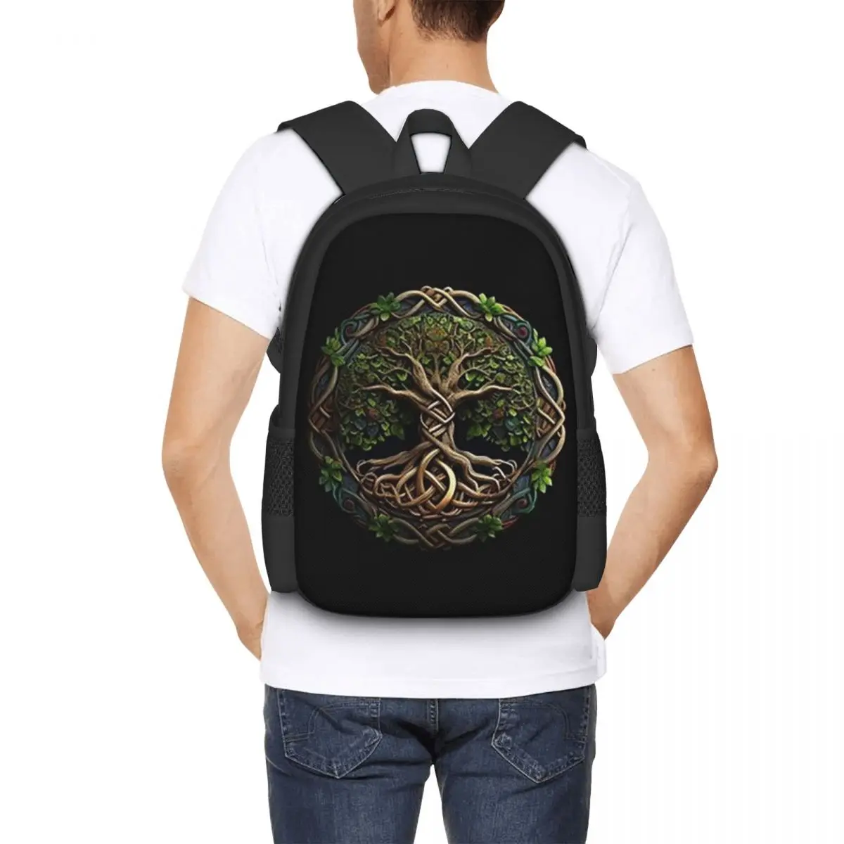

Biblical World Tree Of Life Student Backpack School Bag Hiking Travel Daypack for Boys Girls Fashion Bookbag Shoulder Bags
