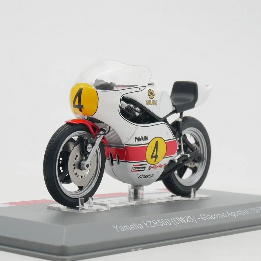 Modelo a Escala 1:18 de la Motocicleta YZR500 de Giacomo Agostini del 1975 de la Serie MotoGP de Ixo #   Modelo de Coche de Aleación