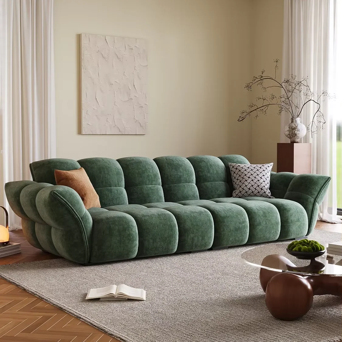 

@！Factory Wholesale Nordic Simple Modern 3 Seater Sofa Comfortable Stylish Shirley Fabric Sofa for Home Living Room or Hotel