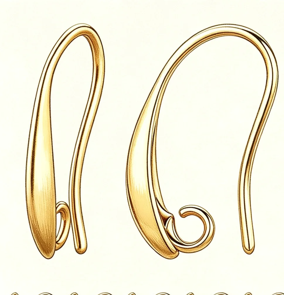 20/40Pcs 4Colors French Earring Hooks Plated Brass Ear Wires Loops Findings Connector Accessories for Jewelry Making Diy Craft