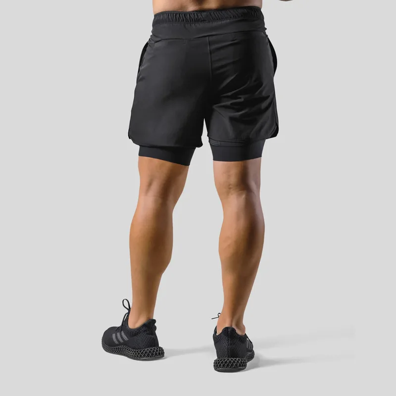 Summer LYFT new Men\'s Athleisure shorts Double fake two basketball Fitness sweat drying shorts