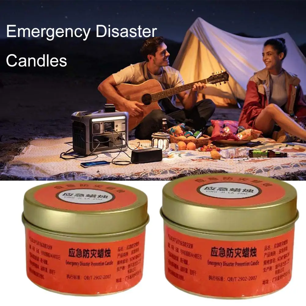 Emergency Disaster Candles 30 Hour Tea Light In Flat Container Windproof Long Burning Food Warmer Tea Light Candle For Home D3R5