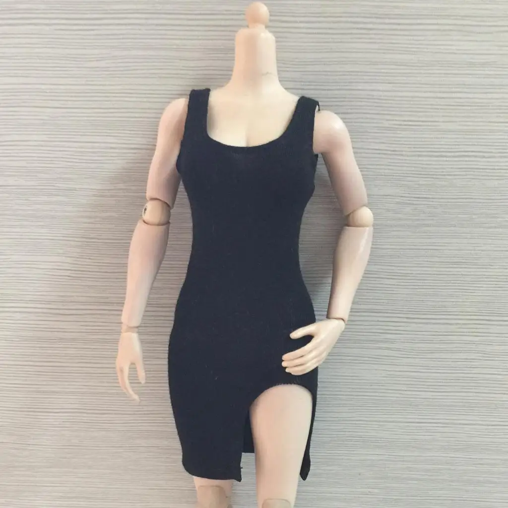 Conjunto de vestido de saia de roupas femininas em escala 1/6 para roupa de figura de ação de 12 ''