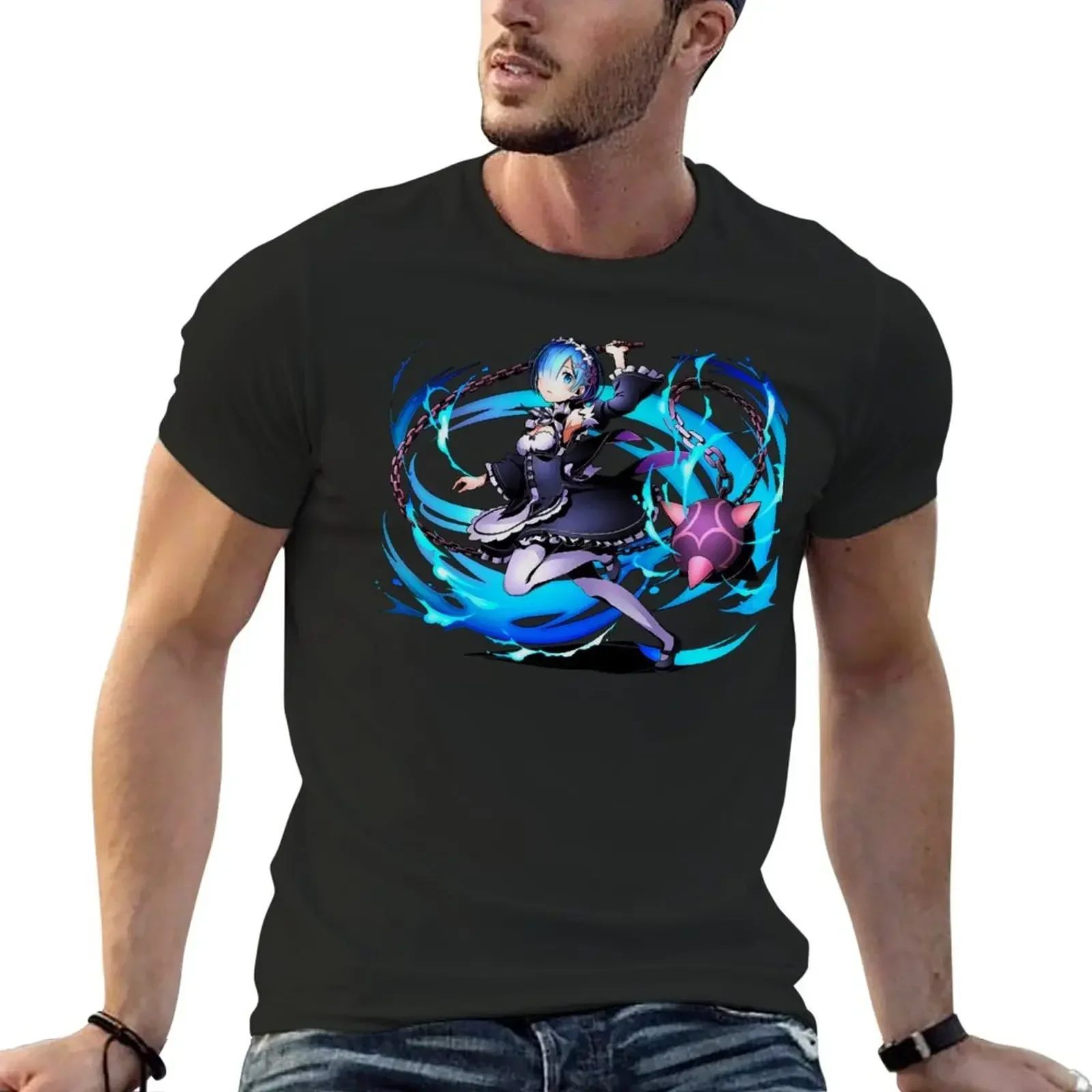 ReZero | Rem | Anime Girl T-Shirt cheap stuff anime t shirts mens tall t shirts