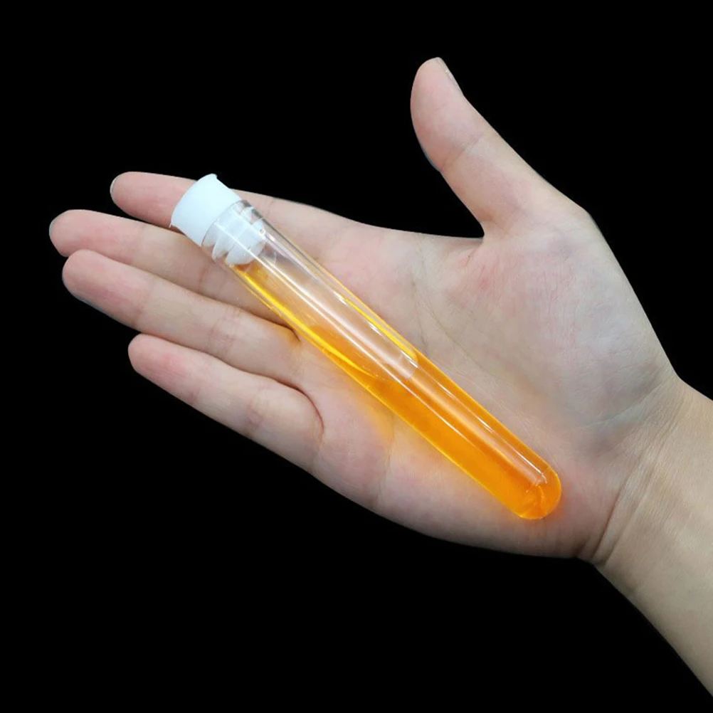 

20pcs 10ml Test Tubes Plastic Vials Screw Caps 16x105mm Clear Lab Sample Storage Containers Small Bottles Tubes Lids