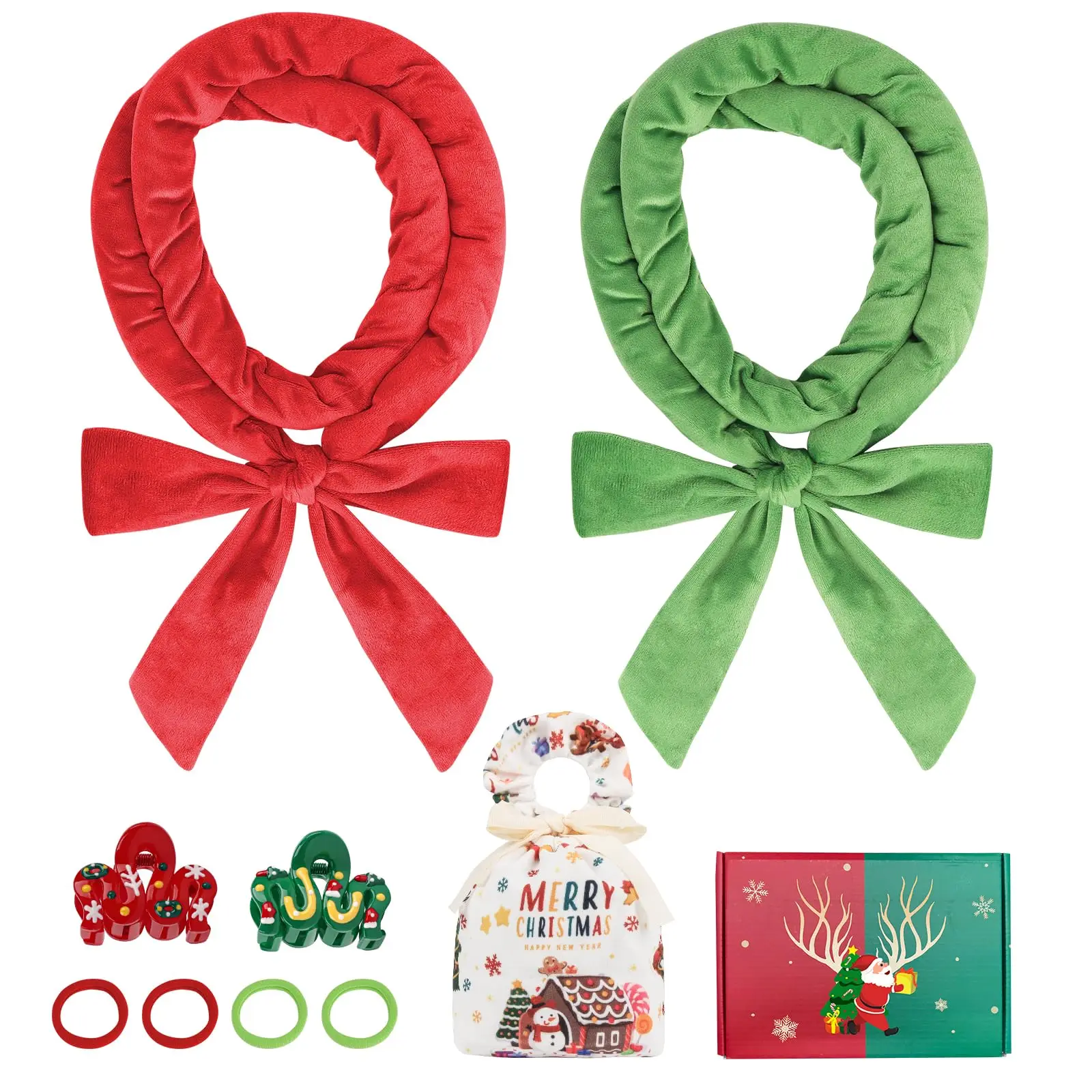 

Безнагревательные щипцы для завивки волос без нагрева, мягкие бигуди, повязка на голову для сна, ленивые бигуди, инструменты для укладки, рождественский подарок