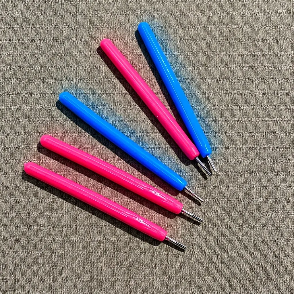 5Pcs Paper Quilling Tools Set Premium Stainless Steel Ballpoint Ramified Pen with Non-Slip Rubber Handle for 3D Quilling