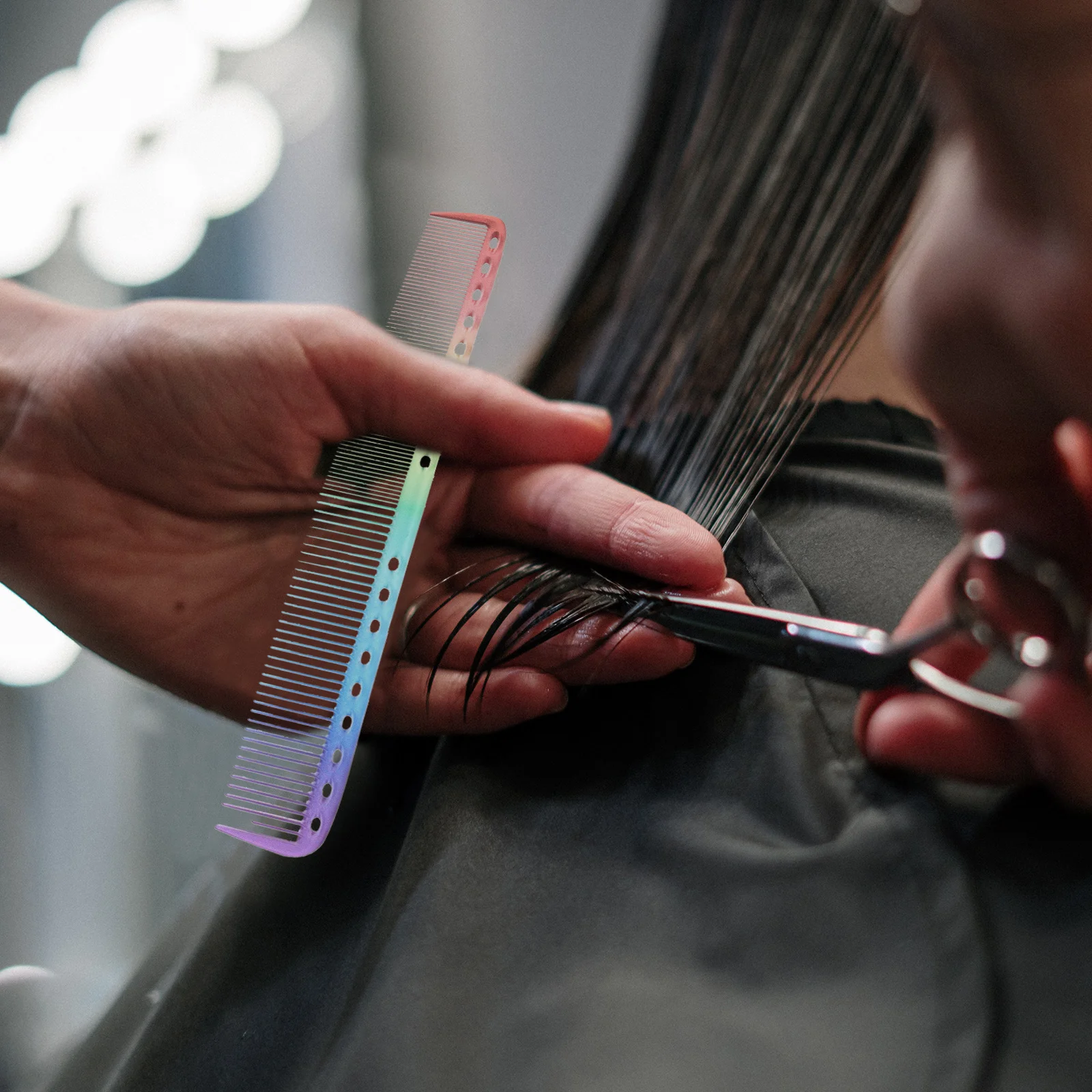 

3Pcs Colorful Hair Cutting Combs Professional Grade Styling Tools Rounded Teeth Damage Salon Use All Hair Types