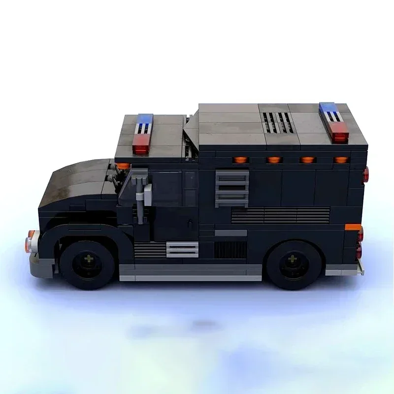 City Service Car Model MOC Building Bricks Special Police Truck Modular Technology Gifts Holiday Assemble Children Toys Suit