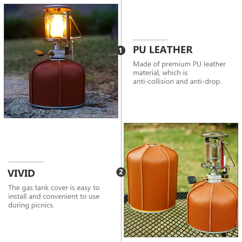 

Premium Pu Protective Cylinder Storage Case Anti-Collision Tank Protector For Outdoor Camping Lightweight Multi-Function