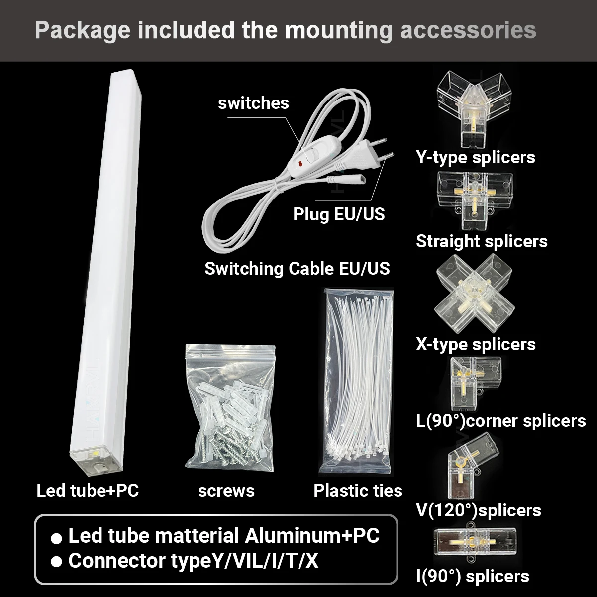 عكس الضوء مسدس أضواء المرآب 3 تغيير لون 6000K4000K3000K رياضة العسل أنبوبة ليد ورشة عمل تفاصيل السيارة الحلاق إضاءة السقف