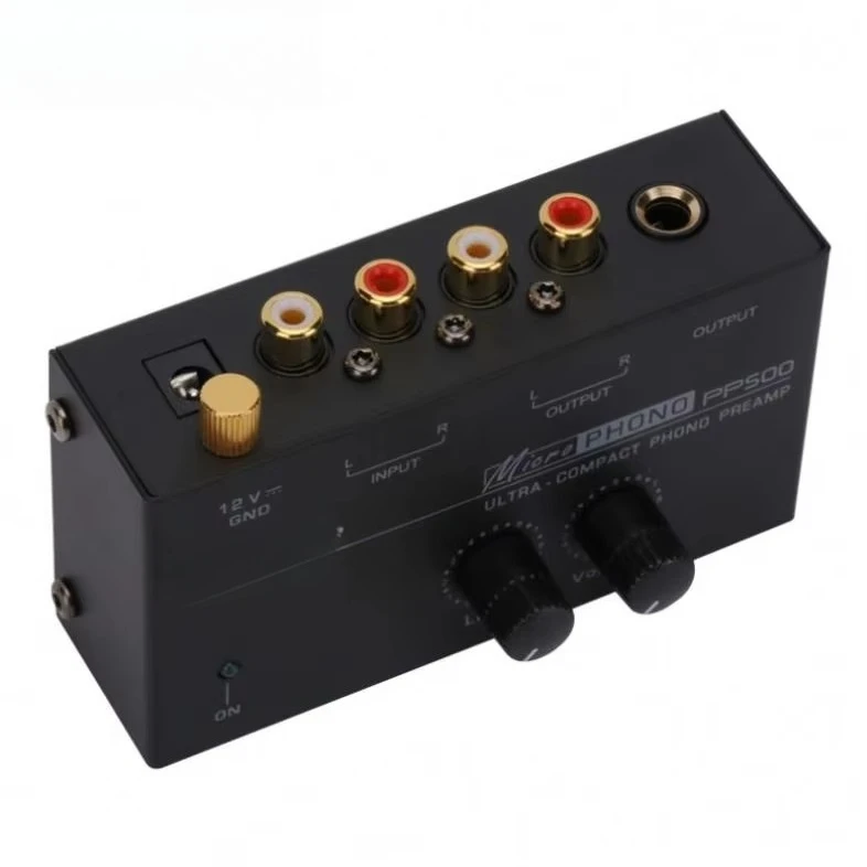 Professional Phono Preamp Preamplifier Volume Controls RCA Input & Output 1/4 Inch TRS Output Interfaces