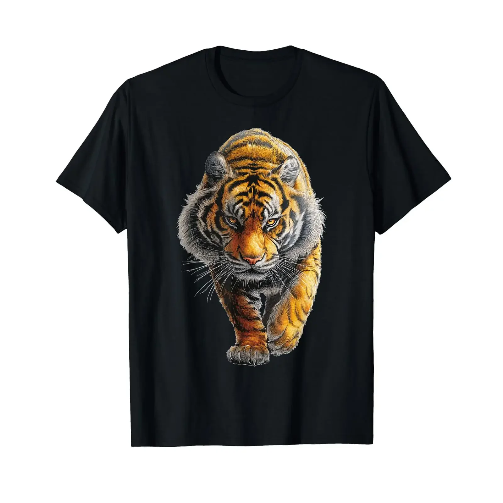 Tiger T Shirt vintage Washed homme fashion Comfortable designer clothes Stylish Unisex Soft Slightly Top For Everyday Wear