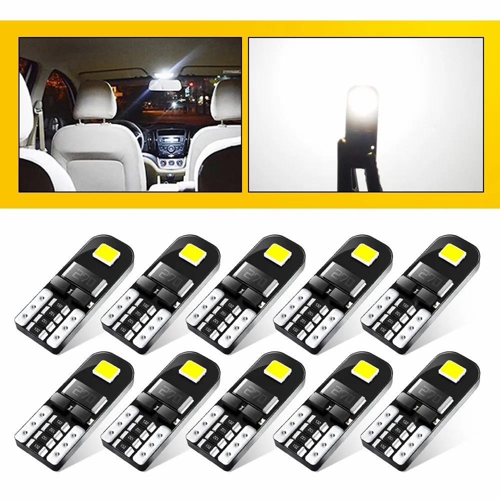 AUXITO T10 Canbus LED Bulb W5W LED Error Free Car Interior Light Signal Lamp For Mercedes Ford Modeno MK4 Fusion Fiesta Hyundai